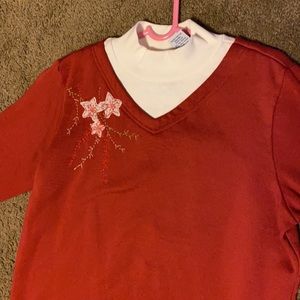 vintage embroidered turtleneck